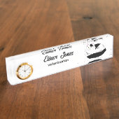 フワフワ猫 – 獣医 デスクネームプレート (側面)