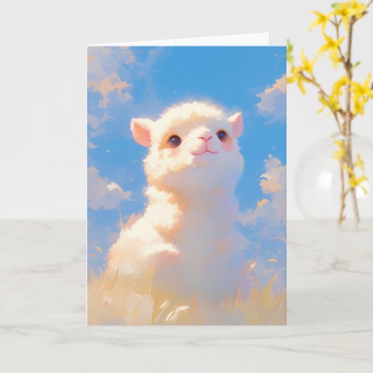 フワフワ疑問に思ラ カード (黄色い花)