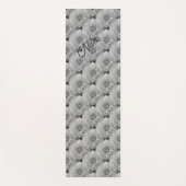 フワフワ白タンポポパーソナライズされた自然 ヨガマット (正面)