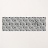 フワフワ白タンポポパーソナライズされた自然 ヨガマット (正面(横))