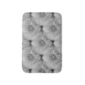 フワフワ白タンポポ花自然模様 バスマット (正面縦)