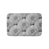 フワフワ白タンポポ花自然模様 バスマット (正面)