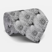 フワフワ白黒タンポポ自然 ネクタイ (ロール)