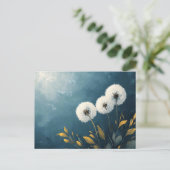 フワフワ絵を描タンポポ ポストカード (スタンド正面)