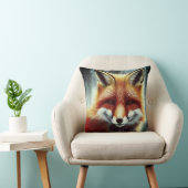 フワフワ赤キツネポートレート クッション (椅子)