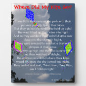 フワフワ雲どこ私の凧の詩イーゼル行った フォトプラーク (正面)