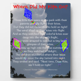 フワフワ雲どこ私の凧の詩イーゼル行った フォトプラーク