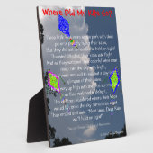 フワフワ雲どこ私の凧の詩イーゼル行った フォトプラーク (側面)