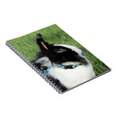 フワフワ黒白ライオンヘッドバニーラビット ノートブック (右側)