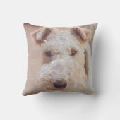 フワフワAiredale Welshテリア型ドッグパピー クッション (裏面)