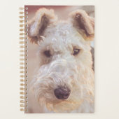 フワフワAiredale Welshテリア型ドッグパピー プランナー手帳 (正面)