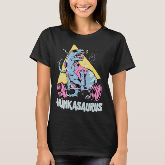 フンカサウルス・レックス 恐竜 筋トレ Tシャツ (正面)