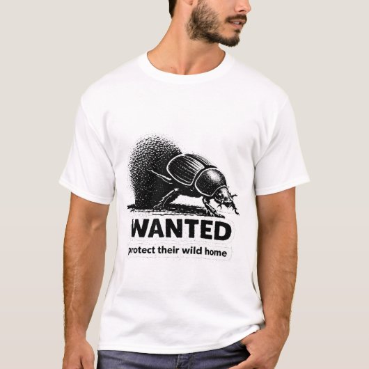 フンコロガシTシャツ スカラベ ハ虫類好きな人へのギフト Tシャツ (正面)