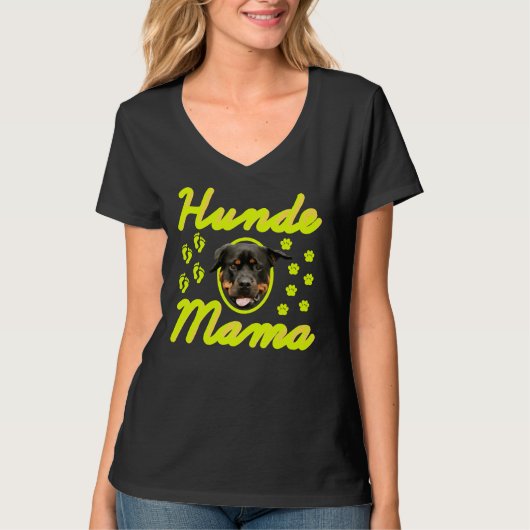 フンデママロットワイラーイエロー Tシャツ (正面)