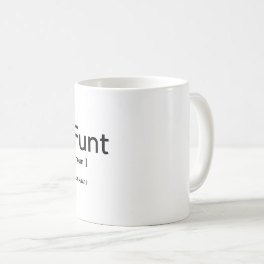 フントおもしろいおばさんコーヒーまたはティーマグカップ コーヒーマグカップ (正面右)