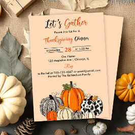 フンプキンは感謝祭のディナーパーティーを集めよう 招待状
