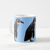 フンボルトのかわいい白黒ペンギン コーヒーマグカップ (正面左)