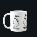 フンボルトペンギン コーヒーマグカップ<br><div class="desc">フンボルト・ペンギンのイラストレーション。この可愛いペンギンは南米に見られる。デザインは描ハーフトーン動揺して効果。</div>