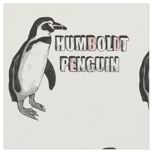 フンボルトペンギン ファブリック (クローズアップ)