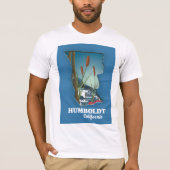 フンボルト・カリフォルニアの地図 Tシャツ (正面)