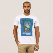 フンボルト・カリフォルニアの地図 Tシャツ (正面フル)