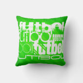 フンボル;ネオングリーンストライプズ クッション (裏面)