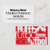 フンボル；緋色の赤ストライプ色 名刺 (正面/裏面)