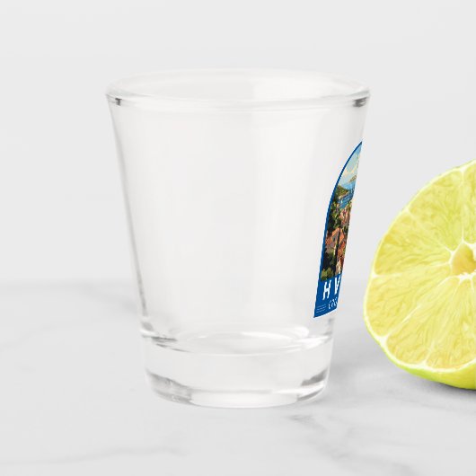 フヴァルクロアチアトラベルアートヴィンテージ ショットグラス (左)