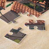 フヴァルクロアチアトラベルアートヴィンテージ ジグソーパズル (側面)