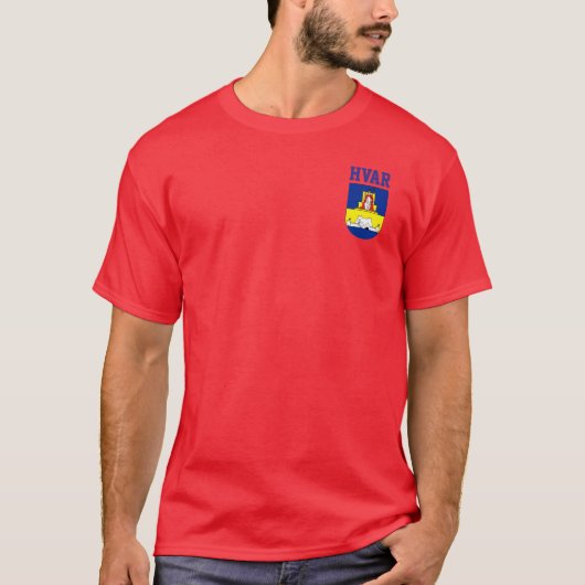フヴァル島の紋章 - クロアチア Tシャツ (正面)