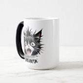 フーおもしろいキャットミーム引用文 | かわいい猫コーヒーマグ モーフィングマグカップ (正面左)
