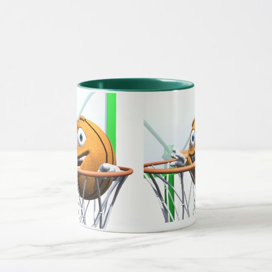 フーおもしろいプのマンガのバスケットボール マグカップ (中央)