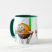 フーおもしろいプのマンガのバスケットボール マグカップ (正面左)