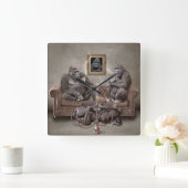 フーカの時刻時計だ スクエア壁時計 (ホーム)