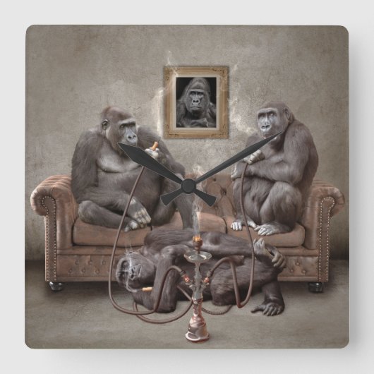 フーカの時刻時計だ スクエア壁時計 (正面)