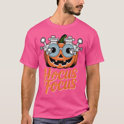 フーカスフォーカス検眼用ハロウィンシャツ検眼医 Tシャツ (正面)