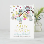 フーカラフルルと落下葉結婚式招待状 招待状 (スタンド正面)