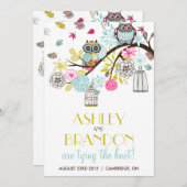 フーカラフルルと落下葉結婚式招待状 招待状 (正面/裏面)