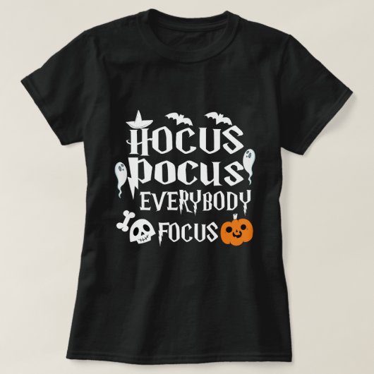 フーガス・ポーカス みんな集中して 魔女Tシャツ , フーガス Tシャツ (デザイン正面)