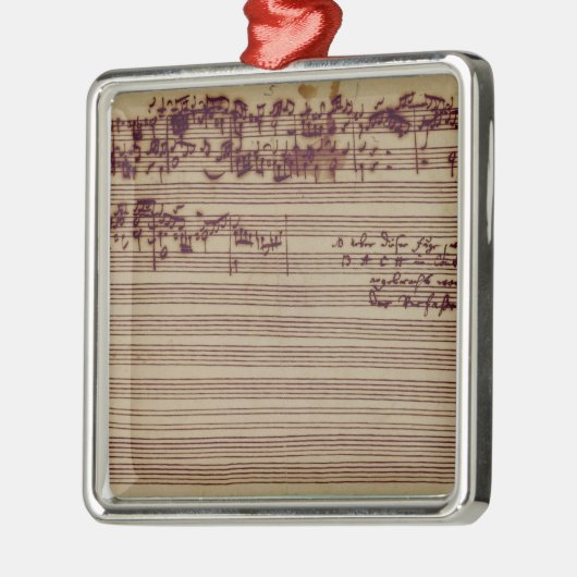 フーガ、1740年代の芸術の最後のページ メタルオーナメント (左)