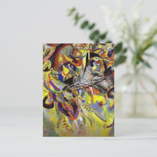 フーグ抽象芸術絵画ズバイカンディンスキー ポストカード (スタンド正面)