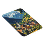 フーゲンオーストリアイラストレーショントラベルアートヴィンテージ マグネット (右側)