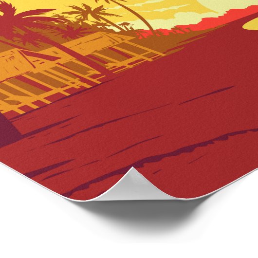 フーコックアイランドベトナムトラベルアートヴィンテージ ポスター (角)