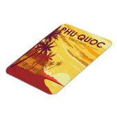 フーコックアイランドベトナムトラベルアートヴィンテージ マグネット (左側)