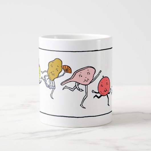 フーズお気に入りのヴィンテージアート ジャンボコーヒーマグカップ (正面)