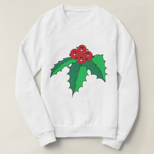 「フーズ顔」、ハッピーホリークリスマス、スウェットシャツ Tシャツ (デザイン正面)