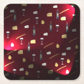 フーズ・ディライトクランベリー・ライト スクエアペーパーコースター (正面)