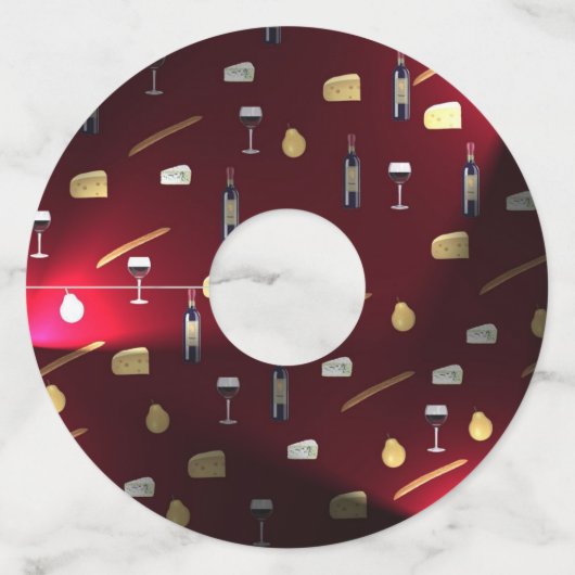 フーズ・ディライトクランベリー・ライト ワイングラスタグ (正面)