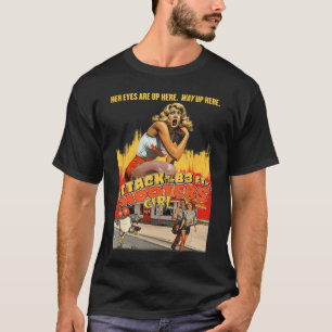 フーターズガール83ftの攻撃 楽しいB級映画 Tシャツ