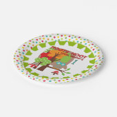 フーティフーフクロウ1st誕生日紙プレート ペーパープレート (アングル)